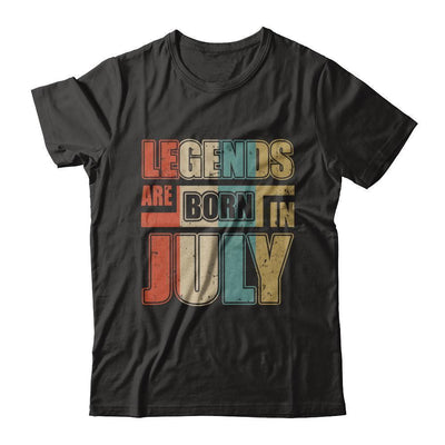 Classic Vintage Legends Are Born In July Birthday-T-Shirt & Hoodie-Classic T-Shirt-Black