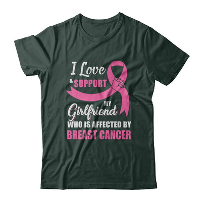 Breast Cancer Awareness Support Pink Girlfriend Boyfriend-T-Shirt & Hoodie-Classic T-Shirt-Forest Green