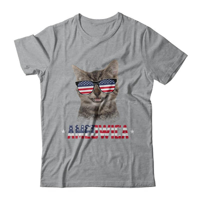 Ameowica 4Th Of July Party Meow Cat American Flag-T-Shirt & Hoodie-Classic T-Shirt-Sport Grey
