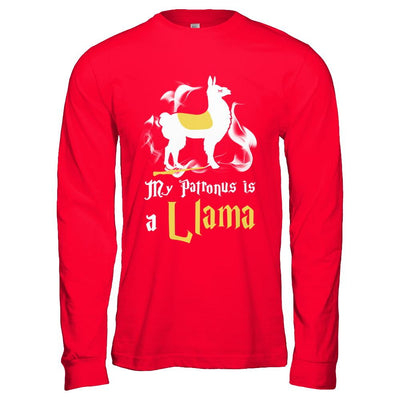 My Patronus Is A Llama-T-Shirt & Hoodie-Long Sleeve T-Shirt-Red