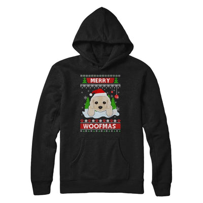 Golden Retriever Merry Woofmas Ugly Christmas Sweater-T-Shirt & Sweatshirt-Pullover Hoodie-Black