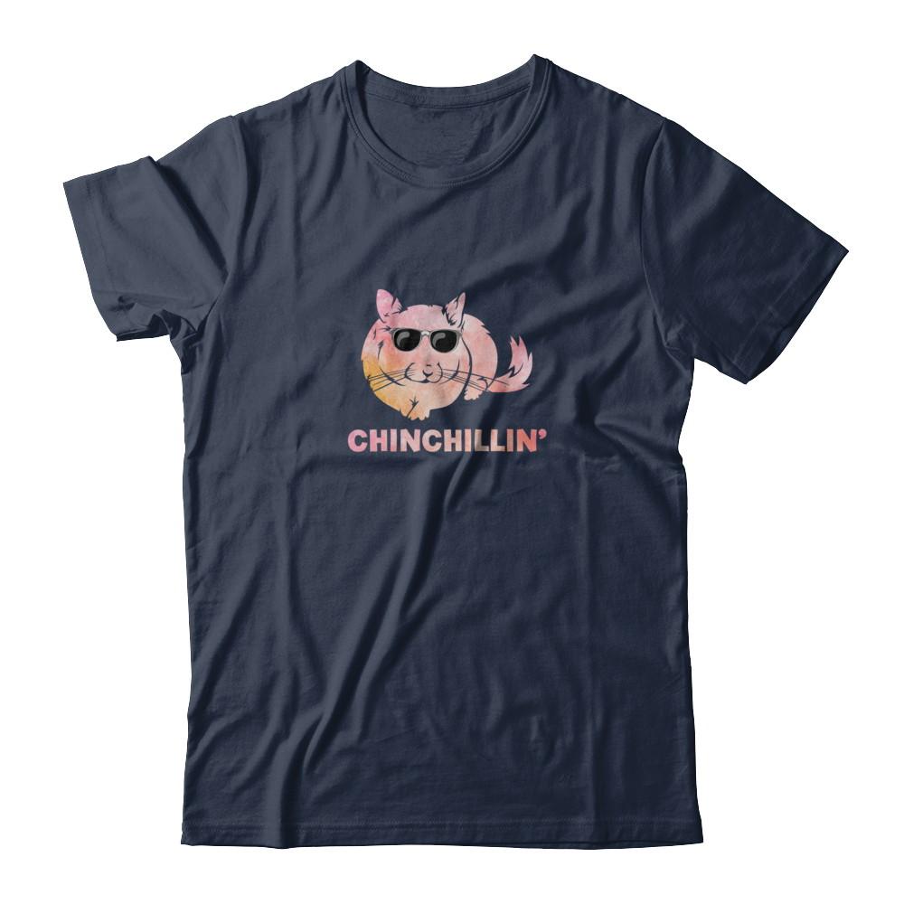 Chinchillin' Funny Chinchilla Lovers-T-Shirt & Tank Top-Classic T-Shirt-Navy