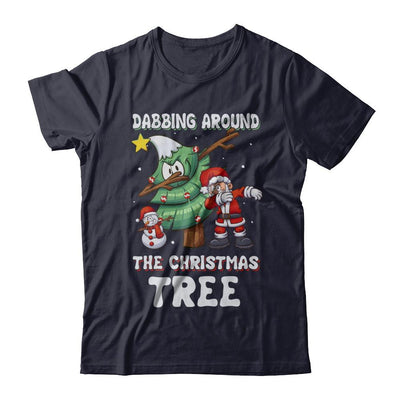 Dabbing Santa Around Christmas Tree-T-Shirt & Sweatshirt-Premium T-Shirt-Midnight Navy