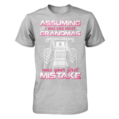 Assuming I Was Like Most Grandmas Was Your First Mistake Farmer-T-Shirt & Hoodie-Premium T-Shirt-Heather Gray