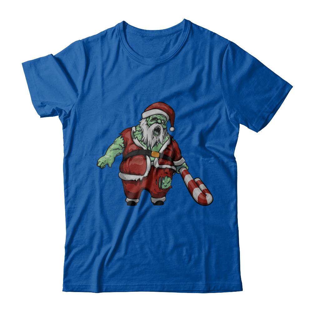 Zombie Santa Scary Christmas Halloween Costume-T-Shirt & Hoodie-Premium T-Shirt-Royal