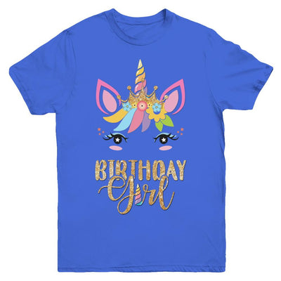 Cute Unicorn Girl Daughter Birthday Gift Youth-Youth Shirt-Youth T-Shirt-Royal