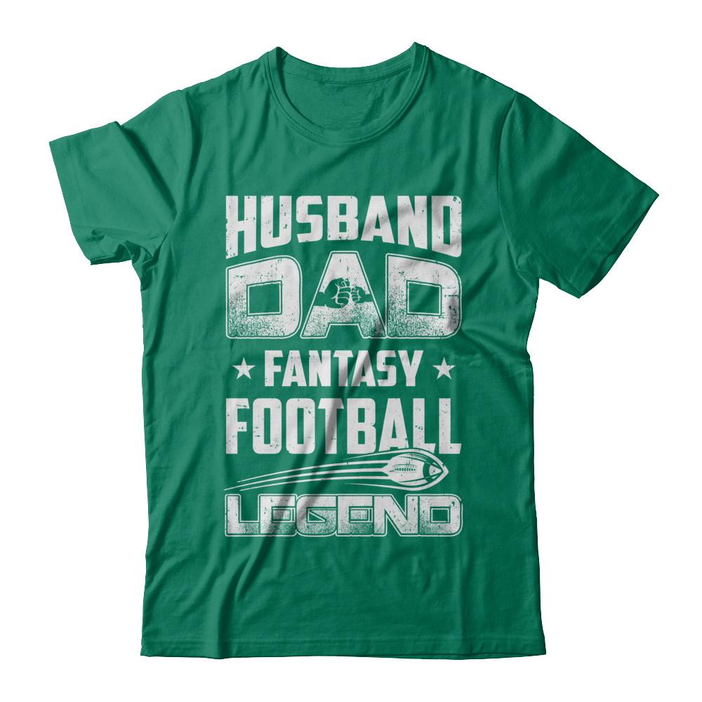 Husband Dad Fantasy Football Legend Fathers Day Gift-T-Shirt & Hoodie-Classic T-Shirt-Kelly Green
