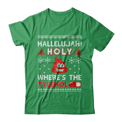 Hallelujah Holy Where's The Christmas Ugly Sweater-T-Shirt & Sweatshirt-Premium T-Shirt-Kelly Green