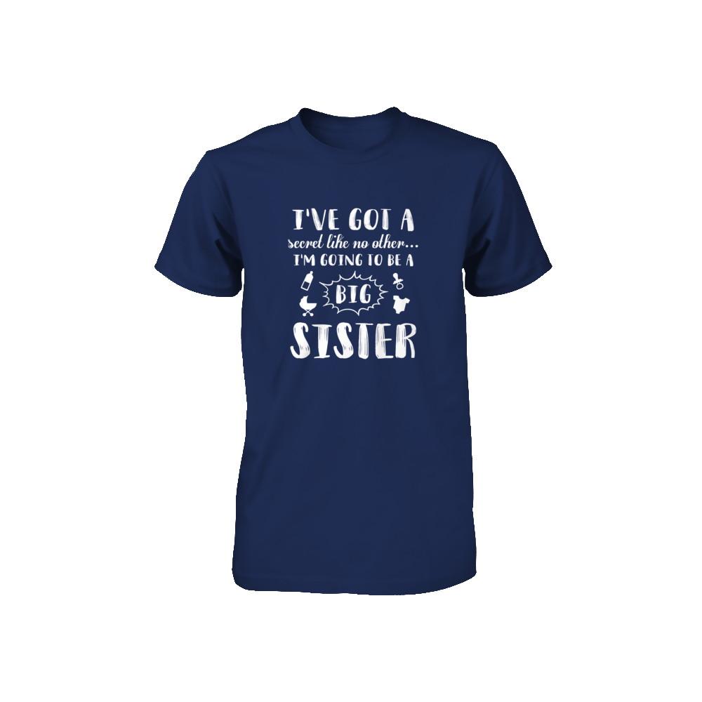 Secret Like No Other I'm Going To Be A Big Sister Youth-Youth Shirt-Youth T-Shirt-Navy