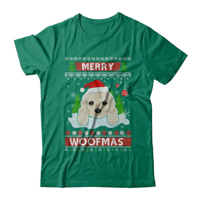 Golden Retriever Merry Woofmas Ugly Christmas Sweater-T-Shirt & Sweatshirt-Classic T-Shirt-Kelly Green