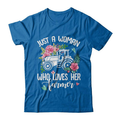 Just A Woman Who Loves Her Farmer-T-Shirt & Hoodie-Classic T-Shirt-Royal