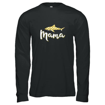 Sunflower Mama Shark Flowers Mothers Day Gift-T-Shirt & Tank Top-Long Sleeve T-Shirt-Black
