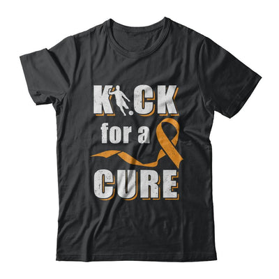 Kick For A Cure Soccer Orange Multiple Sclerosis Awareness-T-Shirt & Hoodie-Classic T-Shirt-Black