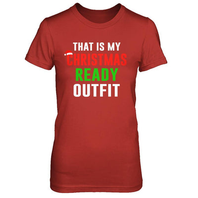 That's My Christmas Ready Outfit Xmas Pajamas-T-Shirt & Sweatshirt-Women's T-Shirt-Red