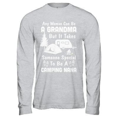 Camping Nana Grandma Mothers Day Gift-T-Shirt & Hoodie-Long Sleeve T-Shirt-Sport Grey