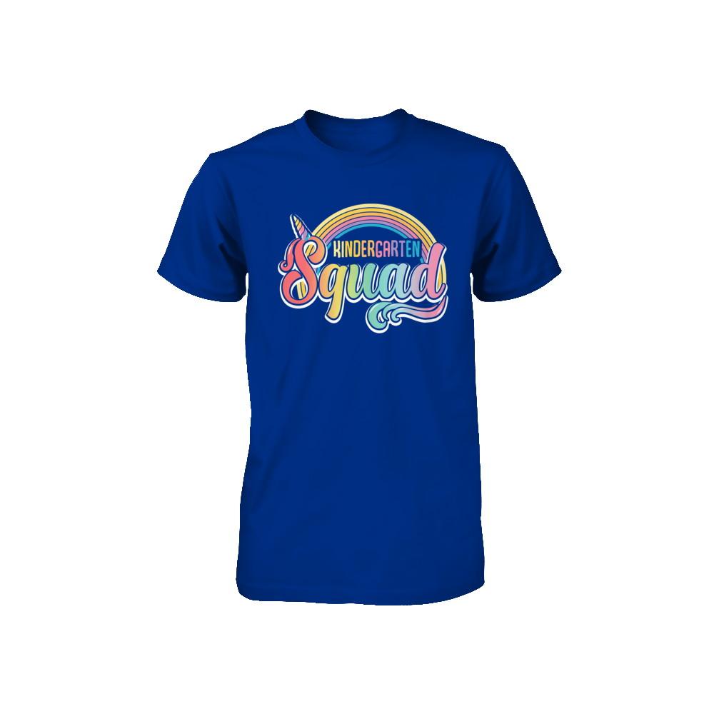 Kindergarten Squad Cute Rainbow Unicorn Back To School Youth-Youth Shirt-