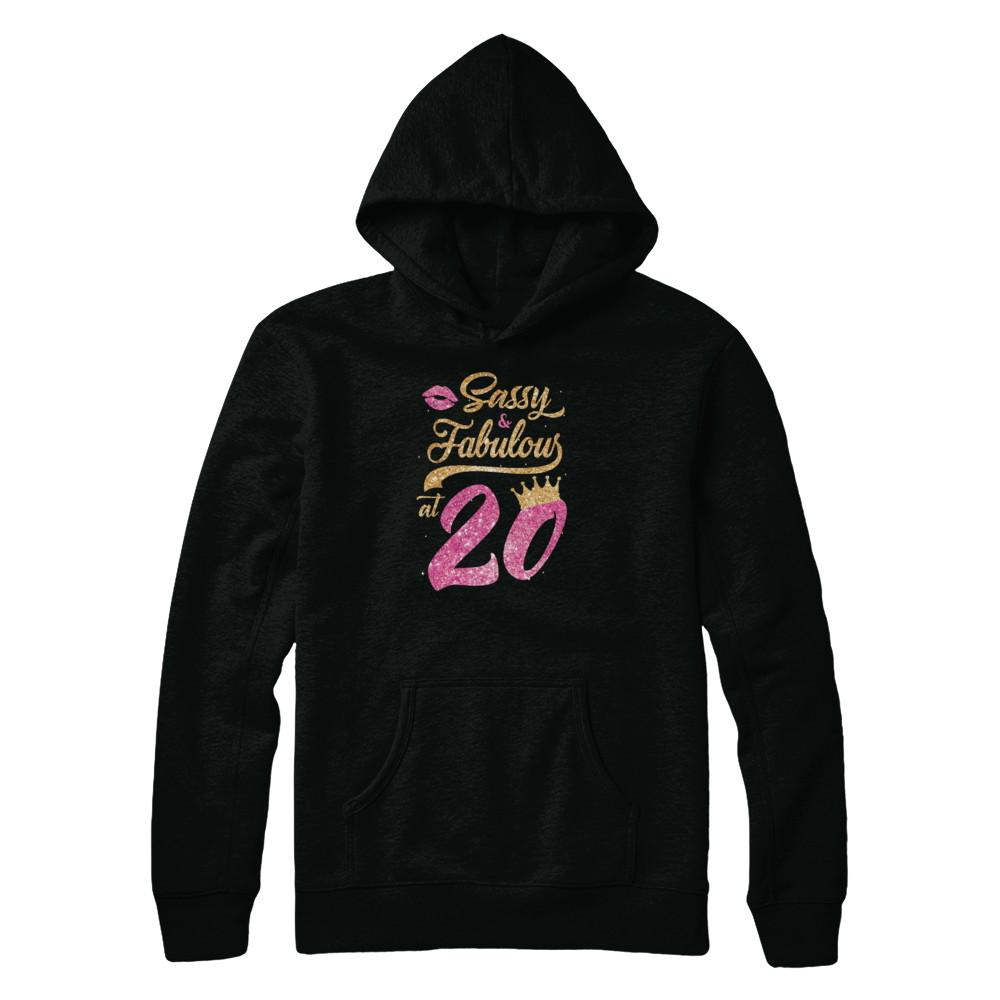 Sassy And Fabulous At 20th 2001 Birthday Gift-T-Shirt & Tank Top-Pullover Hoodie-Black