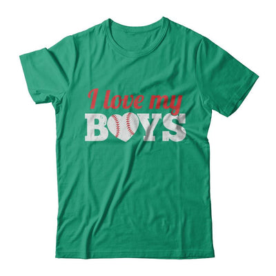 Love My Boys Mom And Dad Baseball-T-Shirt & Hoodie-Classic T-Shirt-Kelly Green