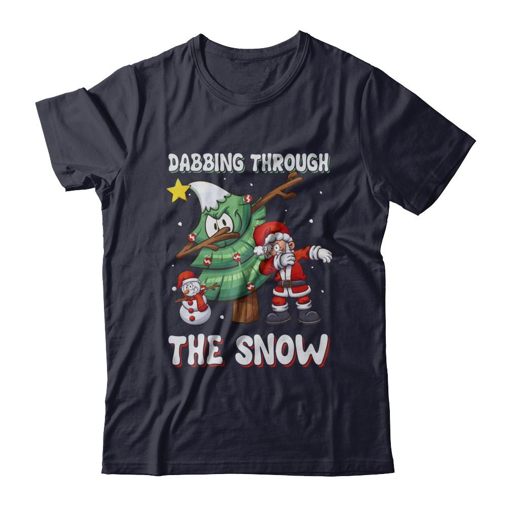 Dabbing Santa Snowman Christmas Tree-T-Shirt & Sweatshirt-Premium T-Shirt-Midnight Navy