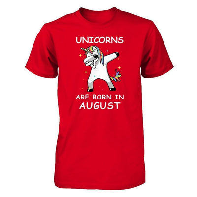 Unicorns Are Born In August Cute Dabbing-T-Shirt & Tank Top-Premium T-Shirt-Red