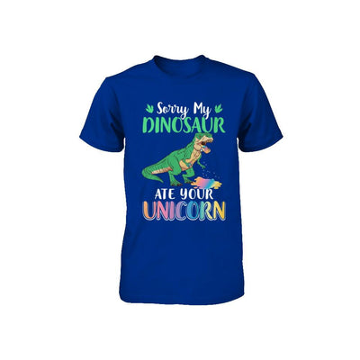 Sorry My Dinosaur Ate Your Unicorn T-Rex Youth-Youth Shirt-