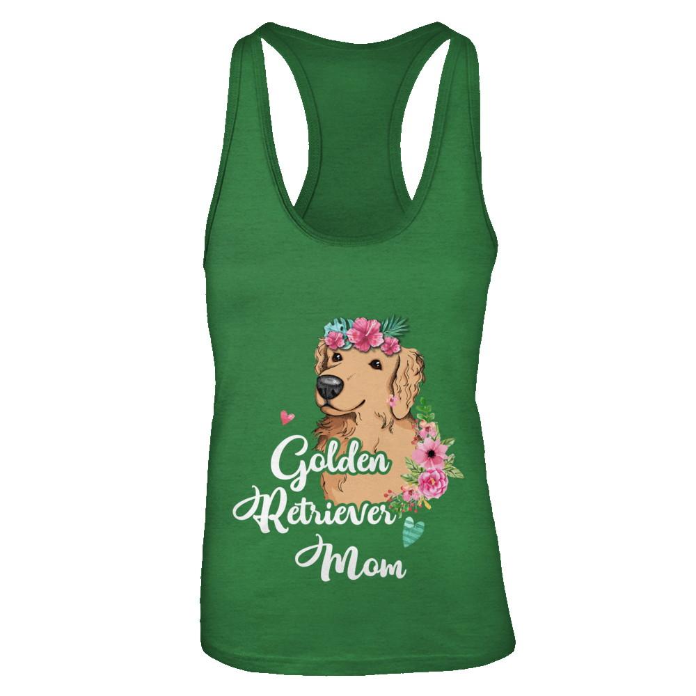 Golden Retriever Mom Funny Dog Mom Gift Idea-T-Shirt & Tank Top-Women's Ideal Racerback Tank-Kelly Green