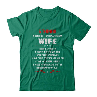 5 Things You Should Know About My Wife Husband-T-Shirt & Hoodie-Classic T-Shirt-Kelly Green