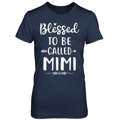 Funny Grandma Blessed To Be Called Mimi-T-Shirt & Hoodie-Women's T-Shirt-Navy