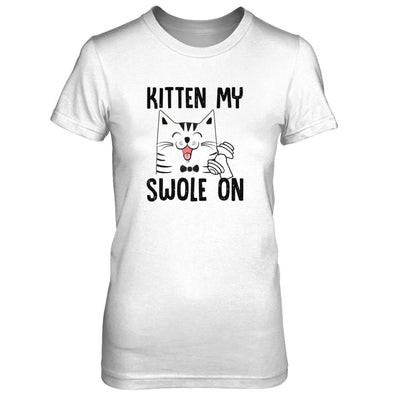 Kitten My Swole On Cat Fitness Gym-T-Shirt & Tank Top-Women's T-Shirt-Heather Grey