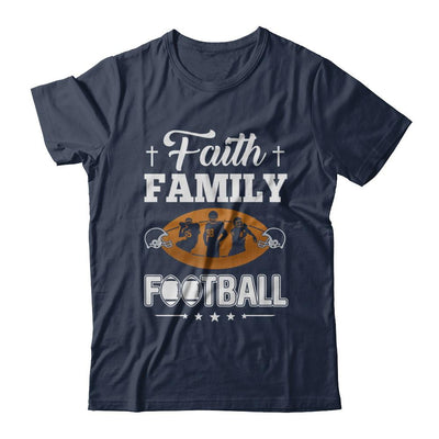 Faith Family Football-T-Shirt & Hoodie-Classic T-Shirt-Navy