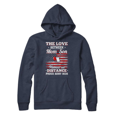 The Love Between Mom And Son Proud Army Mom-T-Shirt & Hoodie-Pullover Hoodie-Navy