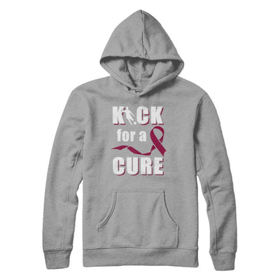 Kick For A Cure Soccer Multiple Myeloma Awareness-T-Shirt & Hoodie-Pullover Hoodie-Light Steel