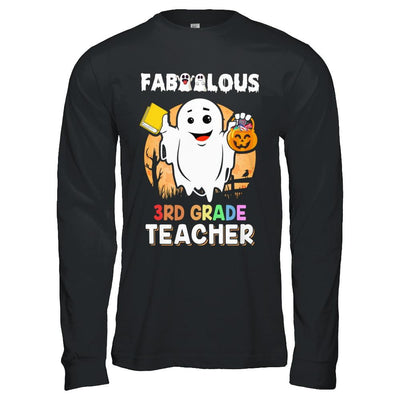 Faboolous Fabulous 3rd Grade Teacher Halloween-T-Shirt & Hoodie-Long Sleeve T-Shirt-Black