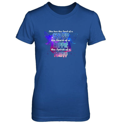 She Has The Soul Of Gypsy Heart Of A Hippie Spirit Of Fairy-T-Shirt & Tank Top-Women's T-Shirt-Royal