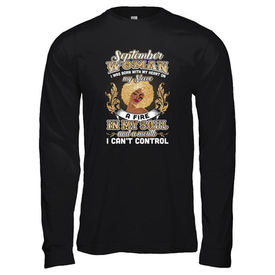 I'm A September Woman Funny Birthday-T-Shirt & Tank Top-Long Sleeve T-Shirt-Black