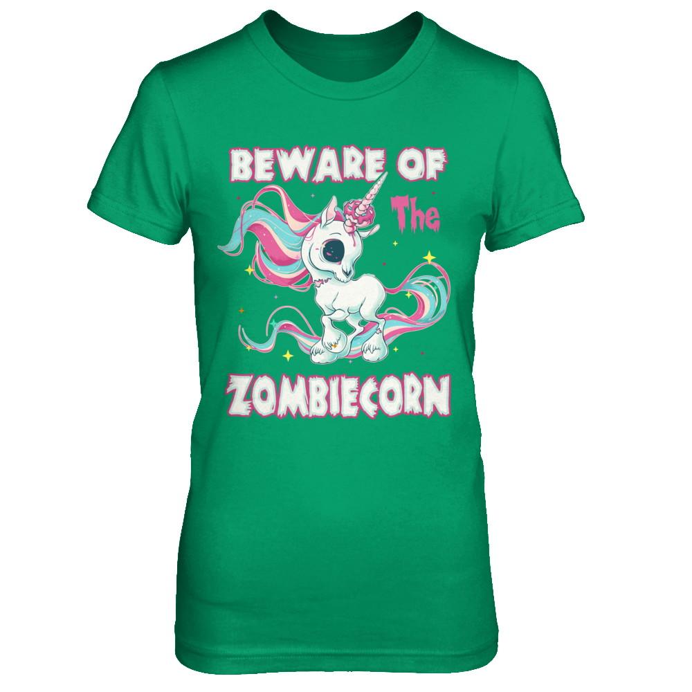 Beware Of The Zombiecorn Unicorn-T-Shirt & Sweatshirt-Women's T-Shirt-Irish Green