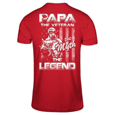 Papa The Veteran The Myth The Legend-T-Shirt & Hoodie-Classic T-Shirt-Red