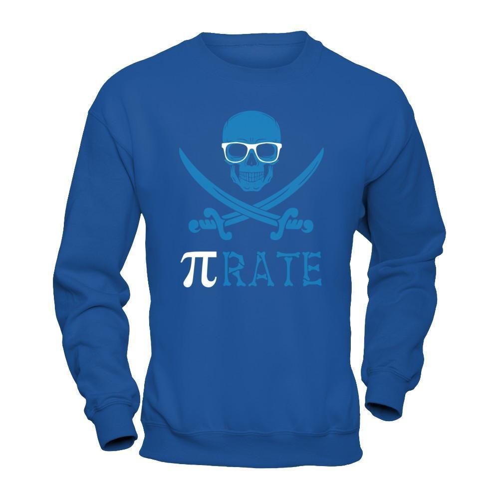 Funny Pi-Rate Happy Pi Day 2018-T-Shirt & Hoodie-Crewneck Sweatshirt-Royal