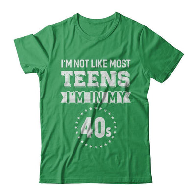 Vintage I'm Not Like Most Teens I'm In My 40s Birthday-T-Shirt & Hoodie-Premium T-Shirt-Kelly Green