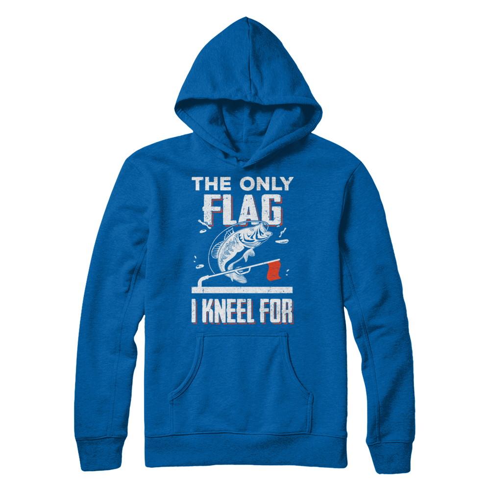 The Only Flag I Kneel For Wahoo ono Fish Fishing-T-Shirt & Hoodie-Pullover Hoodie-Royal