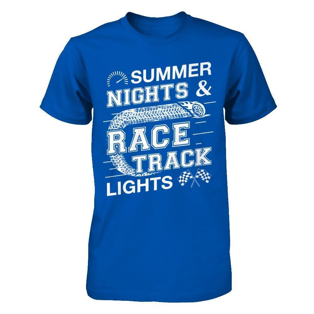 Summer Nights Race Track Lights-T-Shirt & Hoodie-Premium T-Shirt-Royal