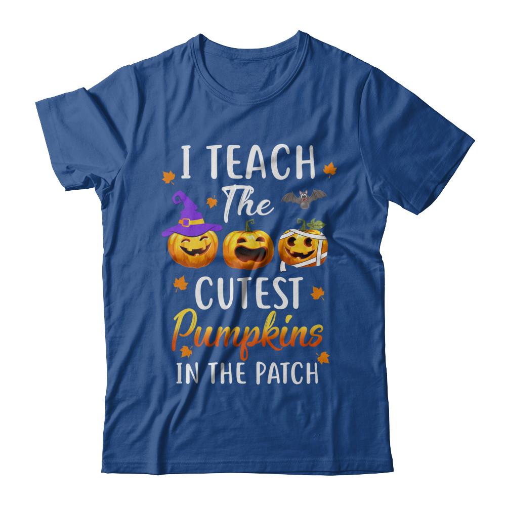 I Teach The Cutest Pumpkins In The Patch Halloween-T-Shirt & Hoodie-Classic T-Shirt-Royal