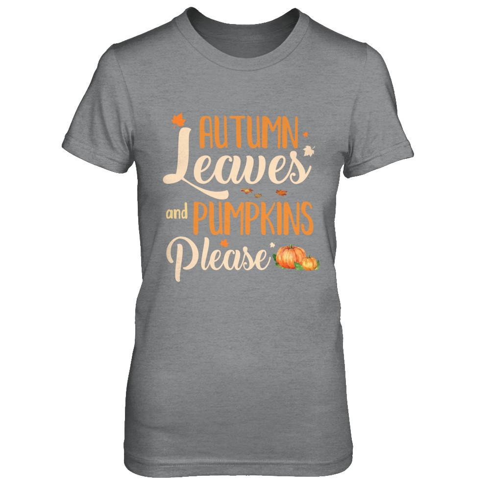 Autumn Leaves And Pumpkins Please-T-Shirt & Hoodie-Women's T-Shirt-Sport Grey