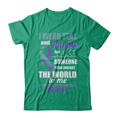 I Wear Teal And Purple For Someone Suicide Prevention Awareness-T-Shirt & Hoodie-Classic T-Shirt-Kelly Green