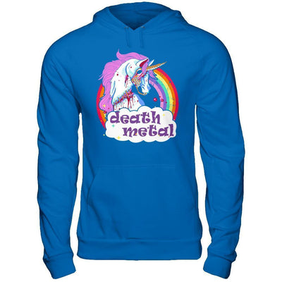 Zombie Unicorn Death Metal-T-Shirt & Hoodie-Pullover Hoodie-Royal