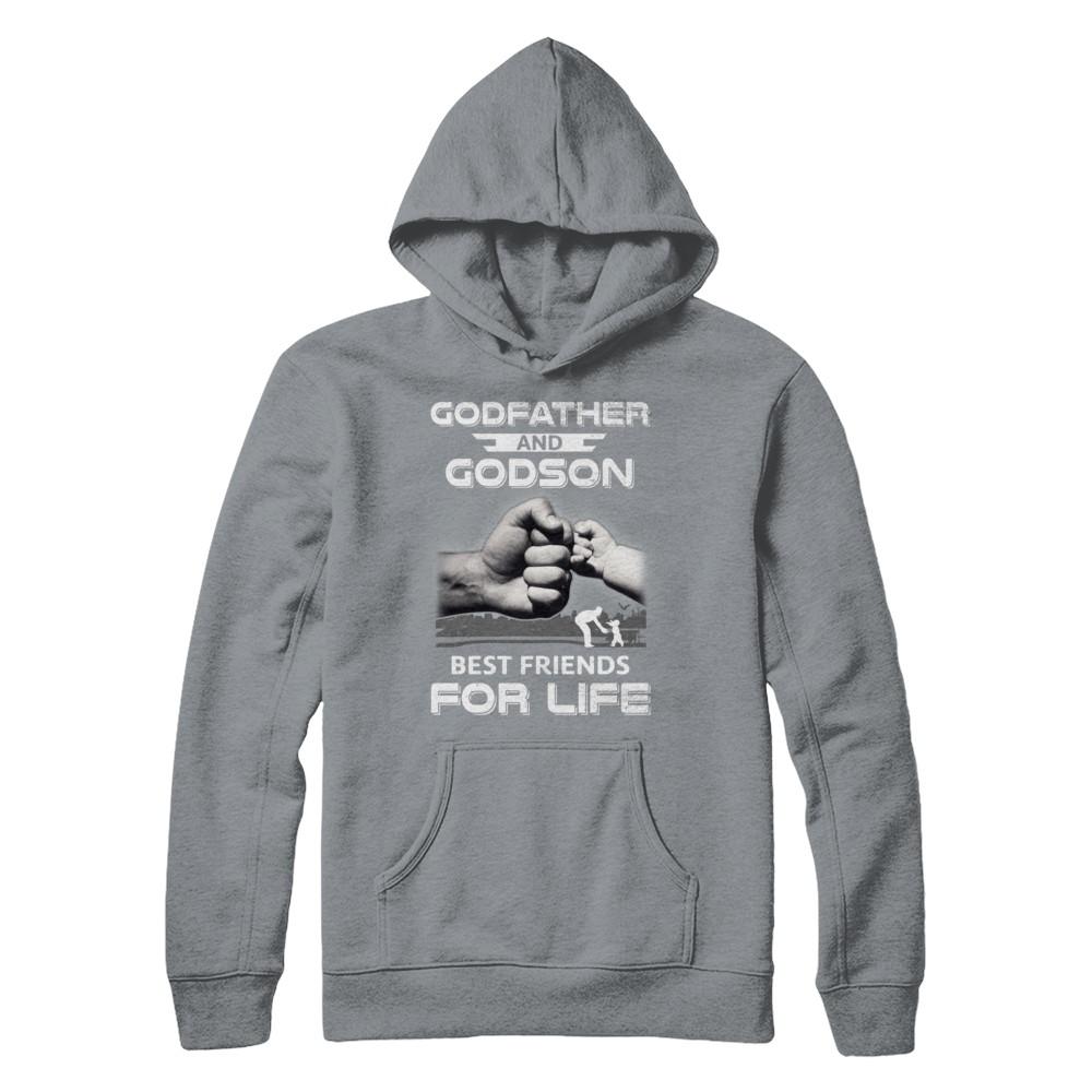 God-Father God-Son Best Friends For Life Fathers Day-T-Shirt & Hoodie-Pullover Hoodie-Light Steel