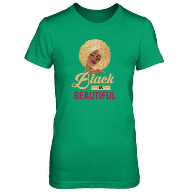 Black Is Beautiful African Black Pride-T-Shirt & Tank Top-Women's T-Shirt-Irish Green