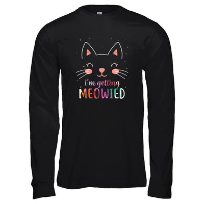 I'm Getting Meowied Cat-T-Shirt & Tank Top-Long Sleeve T-Shirt-Black