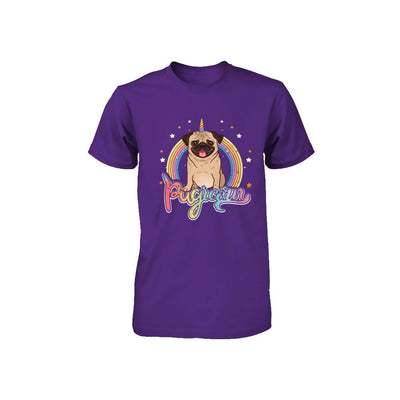 Rainbow Pugicorn Pug Unicorn For Kids Youth-Youth Shirt-