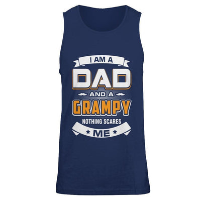I Am A Dad And A Grampy Nothing Scares Me-T-Shirt & Hoodie-Unisex Tank-Navy